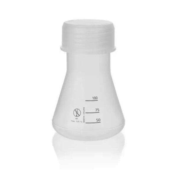 Matraz Erlenmeyer Tapa Rosca 100 ml | Polipropileno